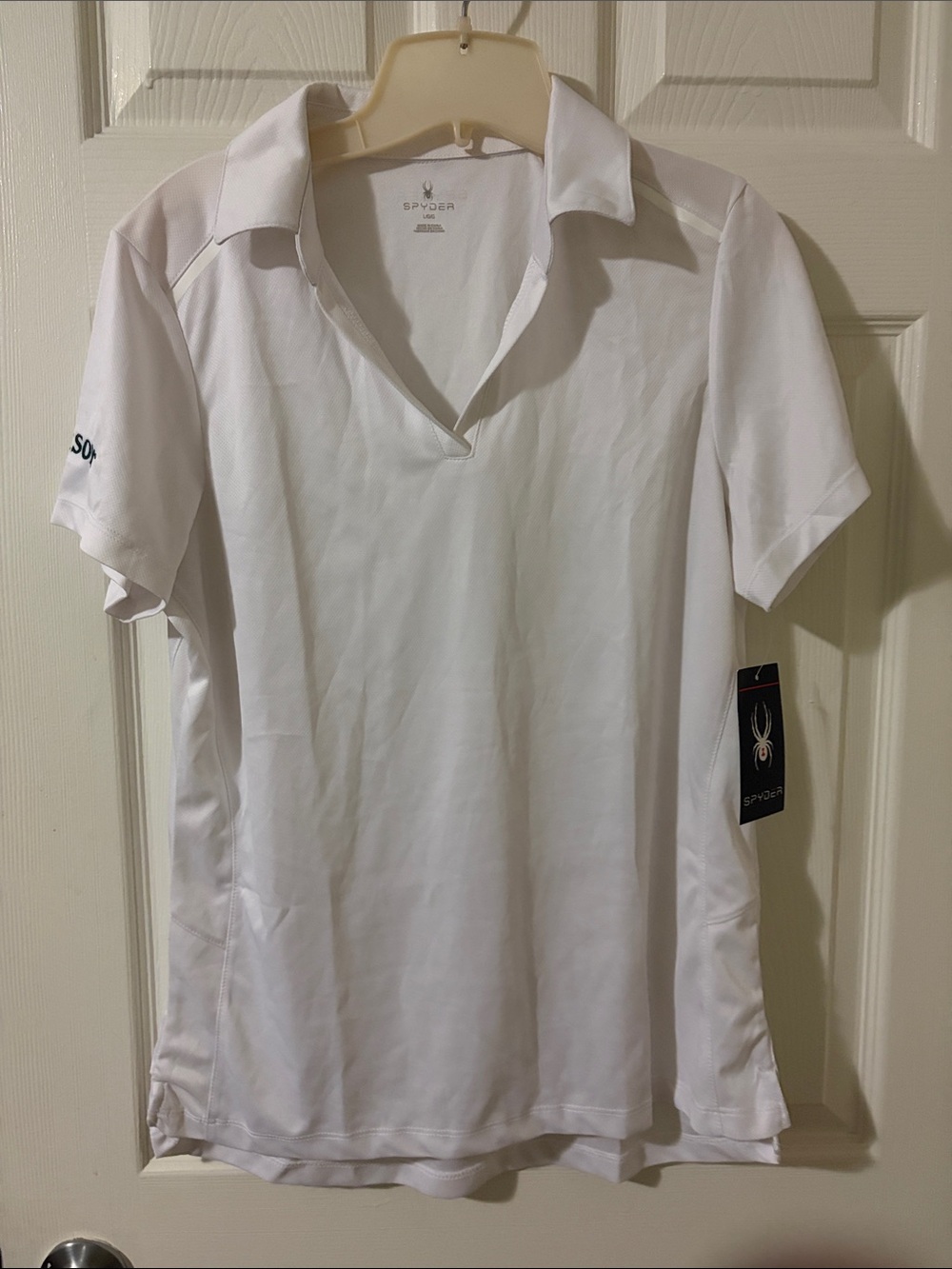 Spyder White Short Sleeve Performance Polo